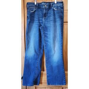 Eddie Bauer Slightly Curvy Bootcut Jeans Size 14 Blue Stretch Denim